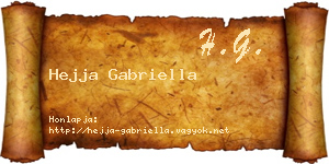 Hejja Gabriella névjegykártya