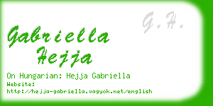gabriella hejja business card